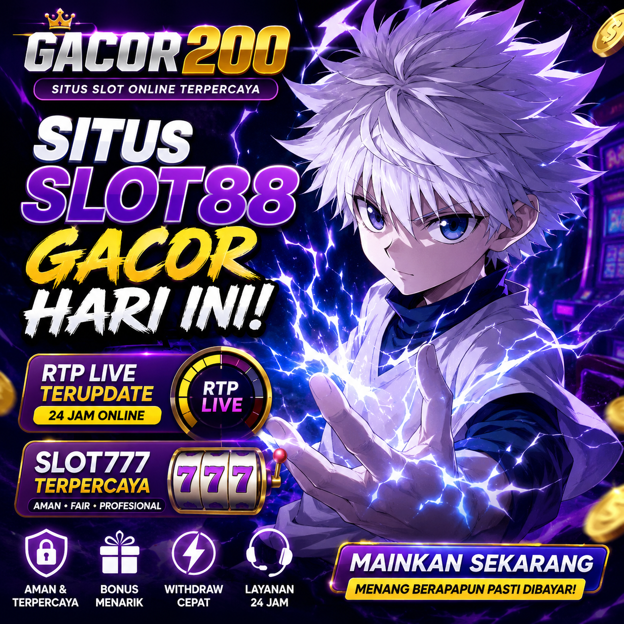 GACOR200 | Link Slot Gacor Terbaru dengan RTP Tinggi Slot88 Resmi by Hey siriusly